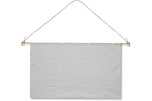 Beyeutao Arazzo in legno da appendere asta telescopica in legno arazzo appendiabiti camera regolabile 80 – 110 cm da appendere alla parete asta banner con finali.