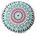 Produktbild OdeJoy Übergroß Runden Böhmen Kissen Fall Indisch Mandala Fußboden Kissen Runden Bohemien Pillows Abdeckung Fall Riesiges Bodenkissen Weich Bequem Meditationskissen (Grün,1 PC)
