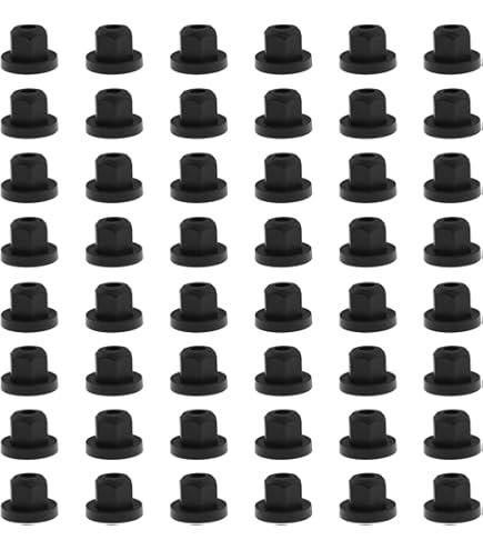 50 Dadi Plastica 4mm Per Paraspruzzi Auto - Compatibili BMW/Mercedes - Nero - Riferimento 2019900050