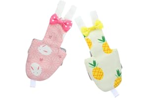 VILLCASE Pañales para pájaros, 2 pañales Lavables para Loros, Reutilizables, de algodón, Protectores para Loros, para periquitos, cacatúas, Mini, periquitos, Canarios