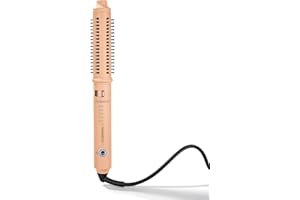 MD LONDON. mdlondon Wave Heated Barrel Brush (Blush) Hot Brush for Short Hair or Long Hair, Hot Hair Brush with 5 Heats + Retractable Bristles, Heated Round Brush - Genuine mdlondon Hair Styling Appliances