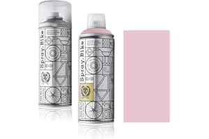 SPRAY.BIKE Fahrrad Lackspray in versch. Farben - KEINE GRUNDIERUNG notwendig - Acryllack/Lack Spray in 400 ml Spraydose, Matt- und Klarlack Optik möglich (Rosa Superbe, Klarlack Set)