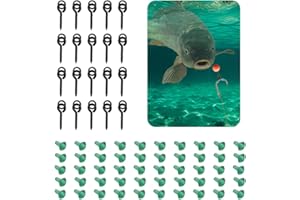 FuxFuis 20 PCS Vis Appat Carpe et 50 PCS Bouchon Hameçon, Vis de Appat de Peche, Vis de Hamecon Peche, Arrêts d'Hameçon, Hamecon Peche Carpe, Accessoires de Pêche pour Pêche à la Carpe