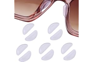 simarro 5 Pairs Eyeglass Nose Pads for Glasses, 3.5mm Thickness Adhesive Anti Slip Eyeglasses Nose Grips with Airbag, Silicone Nosepads for Eyeglasses Sunglasses Reading Glasses
