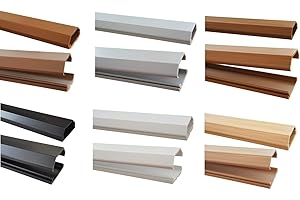 NETPROSHOP 1m Kabelkanal 37x16mm (Innenmaß) selbstklebend, Farbe:Dunkelbraun Meliert