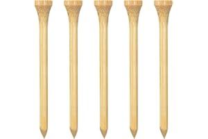 Zivisk Bamboo Golf Tees 100 Count, 38MM 70MM 83MM Wooden Tees Golf