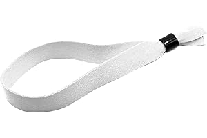 EUROPABAND Braccialetti identificativi per eventi in tessuto, 50 pezzi, misura regolabile, colore bianco