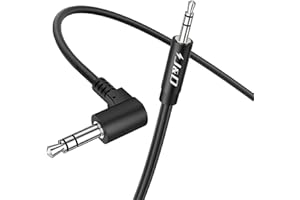 J&D 3.5mm to 2.5mm Aux Audio Cable, 90 Degree Right Angle Gold Plated Headphone Cord 2.5mm Male to 1/8 inch 3.5mm Female Stereo Audio Jack Adapter Cable Compatible with Bose & JBL Earphones, 1M
