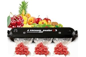 ALNJK Macchina Sottovuoto Alimenti, 2 in 1 Macchina Sottovuoto Professionale Sottovuoto Macchina per Alimenti Portatile, Macchina Sottovuoto per Alimenti Foodsaver con 10 Sacchetti