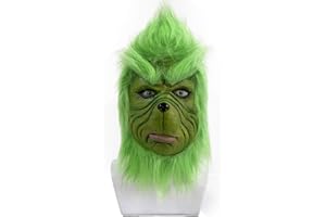 LePyCos Grinch Máscara Guante Navidad Halloween látex Fiesta Cosplay Props