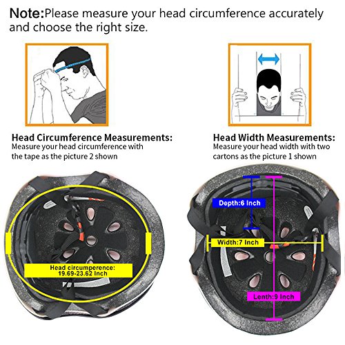 Topfire Kinder Skateboarder Helm Fahrradhelm Integralhelm Rollerhelm für Radfahrer Skateboard Scooter Bike Sicherheit Helm - 2