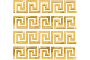 10/20/40 PCS Adesivo Murale a Specchio, Bestine 3D Piastrelle Acriliche Autoadesive Rimovibili Adesivi Murali a Specchio Decalcomanie Art Decorazioni Fai-da-te Per Casa Office Wall (20,Gold)