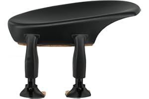 Mentoniera Wittner, mentoniera laterale per violino 4/4, in plastica high-tech, modellata anatomicamente, testata per allergie, con cacciavite, nero, 250111, Made in Germany