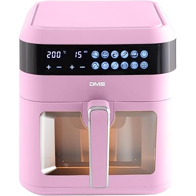 DMS XXXL 7 Litre Hot Air Fryer, Deep Fryer, Oven, Hot Air Grill, Stove, Non-Fat and Without Oil, Including 10 Programs and Digital Touch Screen, 7 Watt, Timer, HFG-7, Pink