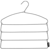 Gruccia Portapantaloni Wenko Per 4 Paia - Rivestimento Antiscivolo, Design Sottile, Cromato Argento/Blu - Foto 6