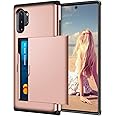 Coolden for Samsung Note 10 Plus Case Shockproof Case for Galaxy Note 10 Plus Wallet Case Protective Case Card Holder Slot Wallet Case Cover for Samsung Galaxy Note 10 Plus Phone Case (Rose Gold)