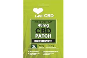 LOVE CBD CBD Patches - High Strength - 45mg per Patch - Broad Spectrum - Made in UK