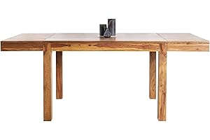 ‎INVICTA INTERIOR Invicta Interior Massiver Esstisch Pure 120-200 cm Sheesham Massivholz ausziehbar Holztisch Küchentisch mit Ansteckplatten