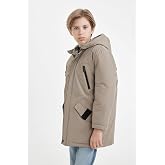 DeFacto Su Ge&ccedil;irmez Kap&uuml;şonlu Fermuarlı &Ccedil;ıt&ccedil;ıtlı &Ccedil;ift Cepli Parka Mont Erkek &Ccedil;ocuk C8901A824WN