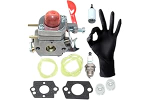 ICOOYO Carburateur C1U-W19 pour McCulloch MC025 MC125 MT250CLS Poulan Pro PP25 PP25E PP25CFA PP25SFA PP26E PP025 PP125 PP125E PP325 PP258TP PP258TPC PR25BC PR25BC PR225E 5PS SM70 5 SM706 P4500 P4500F