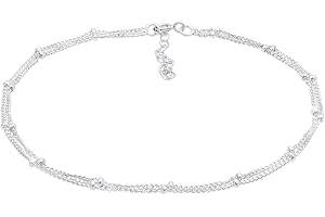 Elli Cavigliera da donna a sfera senza tempo, in argento sterling 925