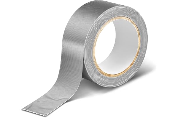 AIPL Duct Tape Heavy Duty - Silver, Strong, Flexible, No Residue, All Weather, All purpose for Do-It-Yourself Repairs, Industrial, Professional Use. 2 Inch X 25 Meter
