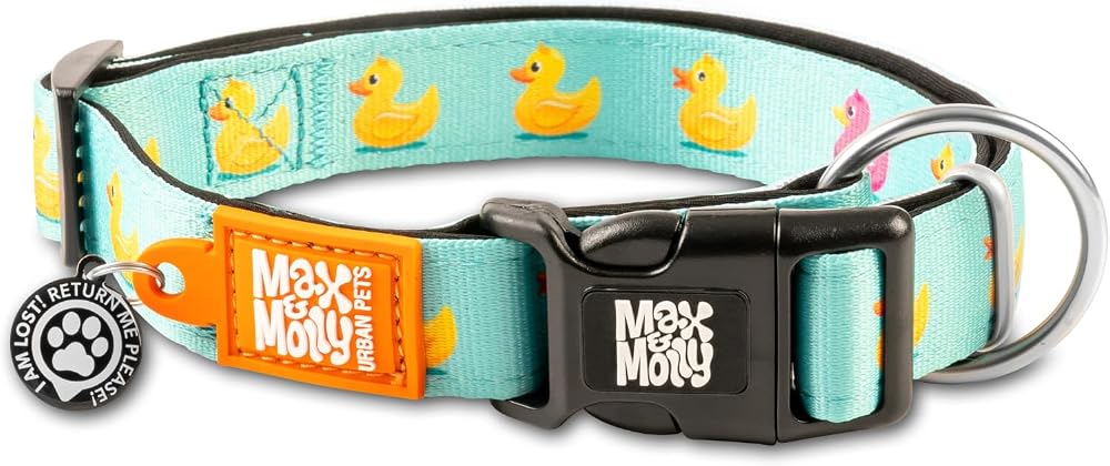 Max & Molly Urban Pets Original Serisi Akıllı Künyeli Köpek Boyun Tasması (S, Ördek)