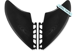 AQUBONA Doppia Linguetta II AM2 FINS Single Tab Dual Tab Fin Surfboard in Fibra di Vetro Pinne per Surf con Pinne, Chiave Pinna, Multicolore (Piccolo, Medio Grande)