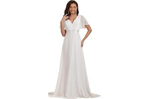 Ever-Pretty Robe de soirée en Double V-col et Manches Courtes 09890