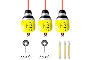 YOTO Posen Angeln,3g 4g 5g Schiebe-Schwimmer,Forellenpose Knicklichtpose mit Bobber Stops