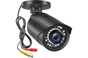 Anlapus 1080p Caméra de Surveillance Extérieure IP67 Vision Nocturne de 30 Mètres Objectif de 3.6mm 4-en-1 Caméra pour Kit Vidéo Surveillance de Mode TVI/CVI/AHD/960H