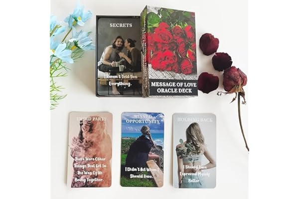 QCFQCF Cartes Oracle Message d'amour pour débutants, y compris l'amour, la romance, la flamme jumelle, les messages d'âme sœur