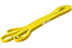 CROCH Fasce di resistenza in lattice naturale per resistenza e supporto per trazioni con istruzioni di esercizio, allenamento della forza e costruzione muscolare