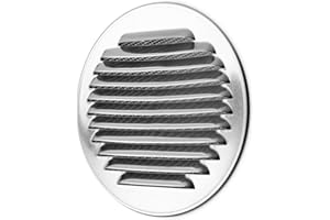 CALIMAERO calmaero® WSGR 125 mm Rejilla de Extracción Ventilación Redonda de Aluminio con Mosquitera