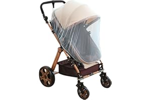 ARADOEA Anti-Insect Pram Mosquito Net Universal Mosquito Fly Bug Insect Net Protection Cover Fine Mesh Stroller Baby Mosquito Net for Pushchair Buggy Carrycot Bed Stroller Bassinet Basket Travel Cot(White)