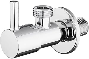 Ibergrif 1/2" x 1/2" BSP Angled Water Isolating Valves Diverter for Wall Mounted Basin Sink, Warmer System, Chrome Brass M22025-1/2