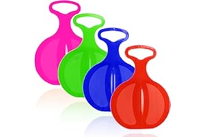 ‎LILENO SPORTS LILENO SPORTS Kinder Poporutscher zum Rodeln (1er Set) - Kunststoff Rutschteller für die ganze Familie - Schlitten Schneerutscher für unvergessliche Wintertage - auch für Erwachsene
