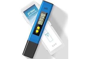 PHUEUT Water pH Meter, Digital pH Meter, 0.01 High Accuracy Pocket-Sized PH Test Pen, 0-14 Measuring Range pH Tester for Home Drinking Water, Hydroponics, Aquariums and Swimming Pools