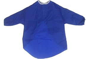 PAINT AND PLAY TODAY Childrens Kids Toddler Waterproof Play Apron - Age 8-10 Years - Painting, Baking, Cooking, Smock - Blue