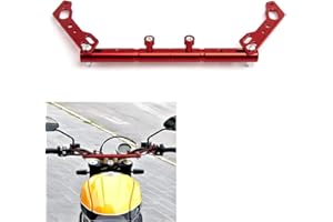 EVOMOSA Motorrad Balance Stange für Motorrad-Spiegelsitz Multifunktionale Verlängerungsstange Motorrad Lenker Querstange (Rot)