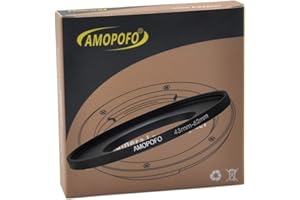 AMOPOFO 43mm to 62mm Camera Filters Ring,43-62mm Camera Lens adapter(43mm to 62mm Step-Up Ringor Accessory),Compatible with All 43mm Camera Lens & 62mm Camera UV CPL Filter Accessory