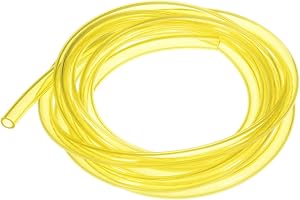 M METERXITY Tubing Carburetor Fuel Vent Line, 4mm(0.16") ID 6mm(0.24") OD 2m(7') Long Polyurethane Gas Oil Tube for ATV/Go Kart/Dirt Bike, Universal Petrol Pipe Replacement [Yellow]