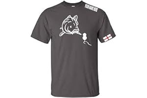 VEEDUB CLOTHING Fishing t Shirt carp Fishing Feeding with Name and England Flag in Charcoal
