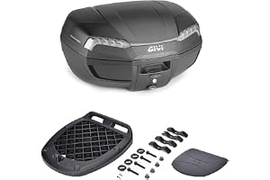 Givi E46NT2 Monolock toppbox motorcykelväska & bagage med fästplatta inklusive Riviera motorcykel
