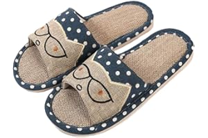 AioTio Lniana para kapci, japońskie dziecko, zabawne kapcie z kreskówki, oddychające, antypoślizgowe, grube dno, światło, prezent z miłością