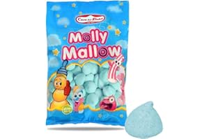MarshMallow Azzurro gusto Vaniglia e Fragola. Casa del Dolce Molly Mallow Golf Azzurro. Senza Glutine. Ideale per Feste e Caramellate. Busta 900 gr]