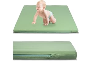 NAXUDCOO Baby Spielmatte：Faltbare Spielmatte für Babys Kinder Spielmatte, Baby Spielmatten für Boden wasserdichte Spielmatte für Baby, große Kleinkind Spielmatte für 1-3 Jahre Kleinkinder (Lichtgrün)