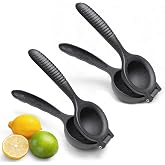 Deconox D&ouml;k&uuml;m Limon Sıkacağı Limon Presi B&uuml;y&uuml;k Boy 24 cm, Siyah Metal Limon Sıkacağı, D&ouml;k&uuml;m Narenciye Sıkacağı (2 Lİ D&Ouml;K&Uuml;M Lİ