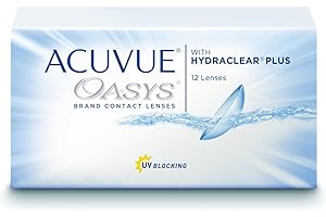 ‎ACUVUE ACUVUE OASYS 2-Wochen-Kontaktlinsen für Tag und Nacht mit -1,5 dpt und BC 8.4 – UV Schutz, Austrocknungsschutz und extrem Hohes Tragegefühl – 12 Linsen