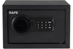 BRIGROS LA VOGLIA DI FARE Safe - Cassaforte a mobile in acciaio nere | Taglio: laser 3D antisfondamento | Struttura monolitica | Fori di ancoraggio: a muro e a pavimento (2+2) | TASTIERA a membrana con 12 tasti (310x200x200)